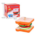 Load image into Gallery viewer, Montessori Wooden Hamburg Sandwich Stacking Toys With Order Cards Fine
