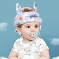 Load image into Gallery viewer, 1Pcs Grey Forest Antlers Hat Walking Safety Helmet Baby Toddler Safety
