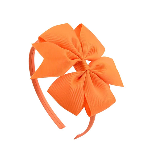 1 Piece Ribbon Handmade Hair Bows Hairbands for Baby Girls 20 Colors