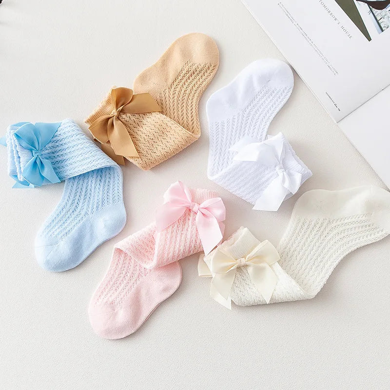 Summer Newborn Baby Socks Cute Big Bow Princess Girls Socks Children