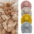 Load image into Gallery viewer, Solid Donut Turban Baby Girl Cap Winter Warm Infant Hat Elastic Child
