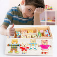 Load image into Gallery viewer, Montessori Little Bear Change Clothes Kids Early Education Wooden
