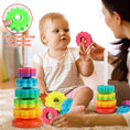 Load image into Gallery viewer, Montessori Rotating Rainbow Tower Baby Stacking Puzzle Toys Safety and
