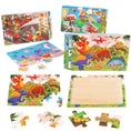 Load image into Gallery viewer, Economy 30piece Montessori 3D Puzzle Cartoon Animal Wooden Jigsaw
