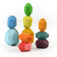 Load image into Gallery viewer, Wooden Sorting Stacking Rocks Stones Sensory Toddler Toys Learning
