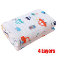 Load image into Gallery viewer, Baby Bath Towel Cartoon Print 6-layer Newborn Towel Cotton Blankets
