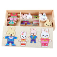 Load image into Gallery viewer, Montessori Little Bear Change Clothes Kids Early Education Wooden
