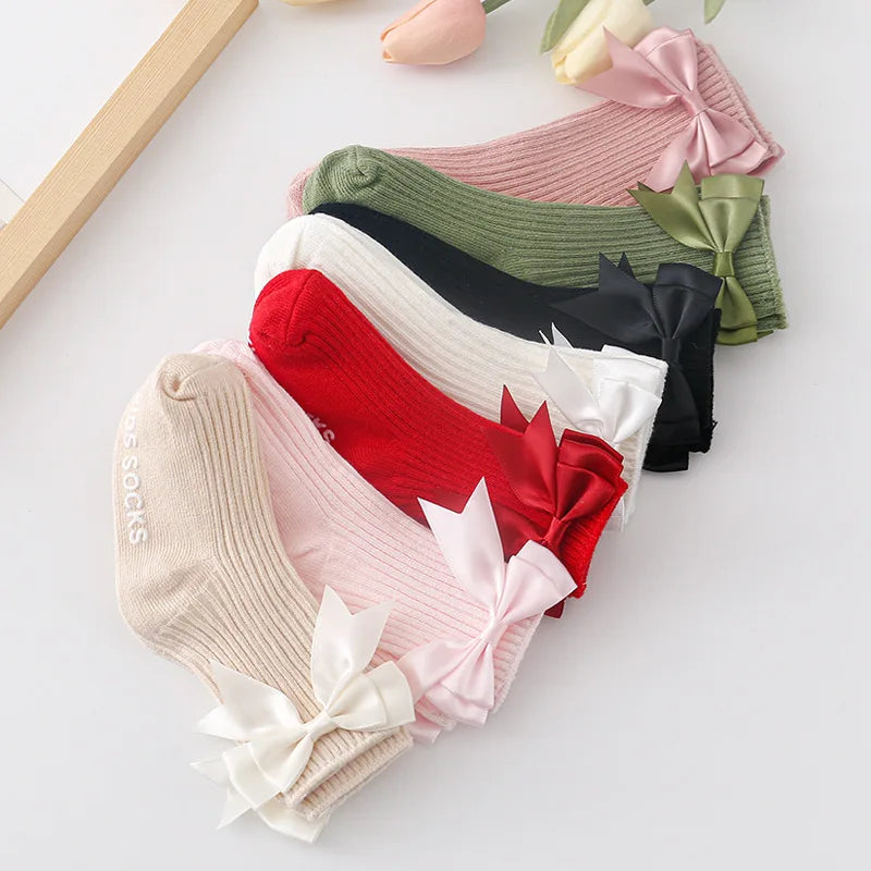 Toddler Socks Baby Accessories Girl Cute Bow Non-slip Floor Socks