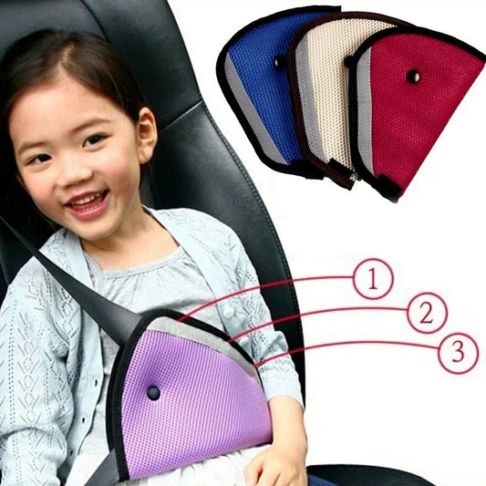 Kids Car Safe Fit Seat Belt Adjuster Baby Safety Triangle Sturdy