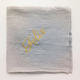 Load image into Gallery viewer, Personalized Name Embroidered Custom Baby Cotton Muslin Baby Swaddle
