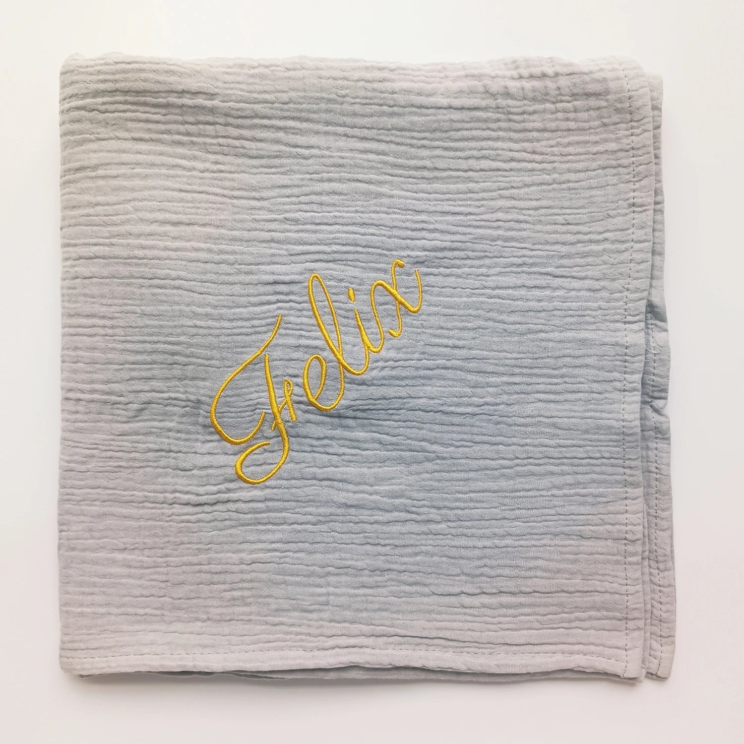 Personalized Name Embroidered Custom Baby Cotton Muslin Baby Swaddle