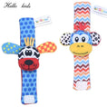 Load image into Gallery viewer, Cartoon Plush Socks Wrist Strap Rattles Baby Toys 0-12 Months Newborn
