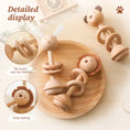 Load image into Gallery viewer, 1pc Baby Rattles Toys Beech Wooden Animal Rattles Music Hand Bells
