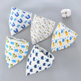 Load image into Gallery viewer, 5pcs Pure Cotton Bandana Waterproof Bibs Baby Saliva Towel Triangle
