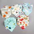 Load image into Gallery viewer, 5pcs Baby Saliva Towel Triangle Scarf Pure Cotton Bandana Waterproof
