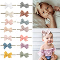 Load image into Gallery viewer, 5Pcs/Lot Muslin Cotton Baby Headbands Flower Rainbow Print Elastic
