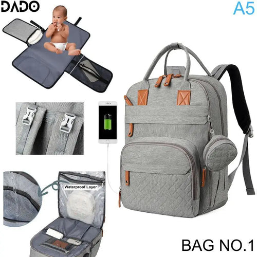 Diaper Bag Backpack Baby Essentials Travel Tote Multifunction