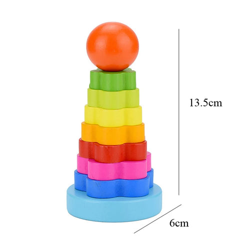 Hot Kids Montessori Wooden Toys Macaron Blocks Learning Toy Baby Music