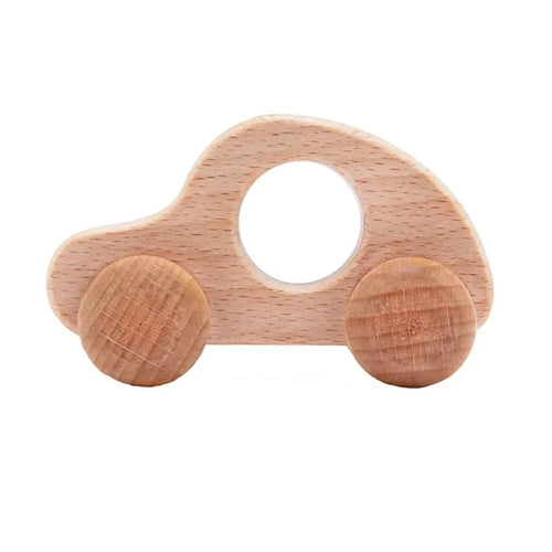 Baby Wooden Baby Toys NO Bpa  Cartoon Car Bus Montessori Toys