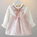 Load image into Gallery viewer, New In Spring Toddler Girl Dresses Korean Fashion Cute Bow Mesh Plaid
