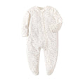 Load image into Gallery viewer, Spring Newborn Footed Pajamas Solid White Fashion Zipper Baby Clothes
