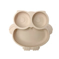 Load image into Gallery viewer, BPA Free Cute Owl Children Dishes Suction Plates Silicone Baby Dining
