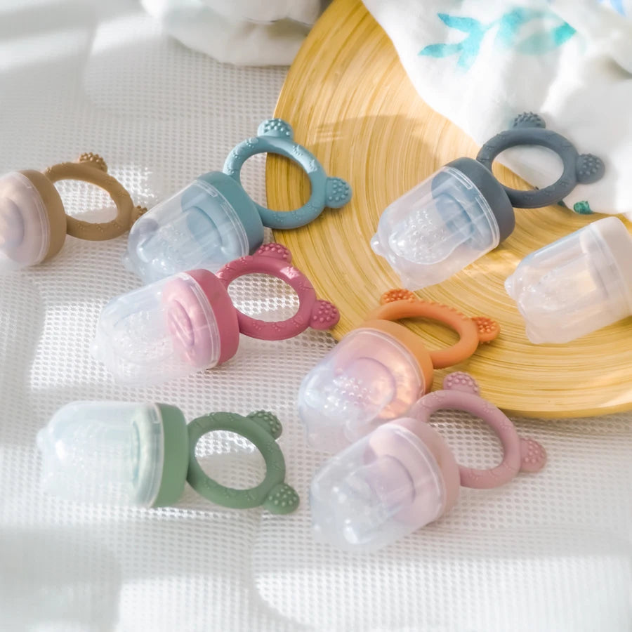 Baby Pacifier Fruit Feeder With Cover Silicone Newborn Nipple Fresh