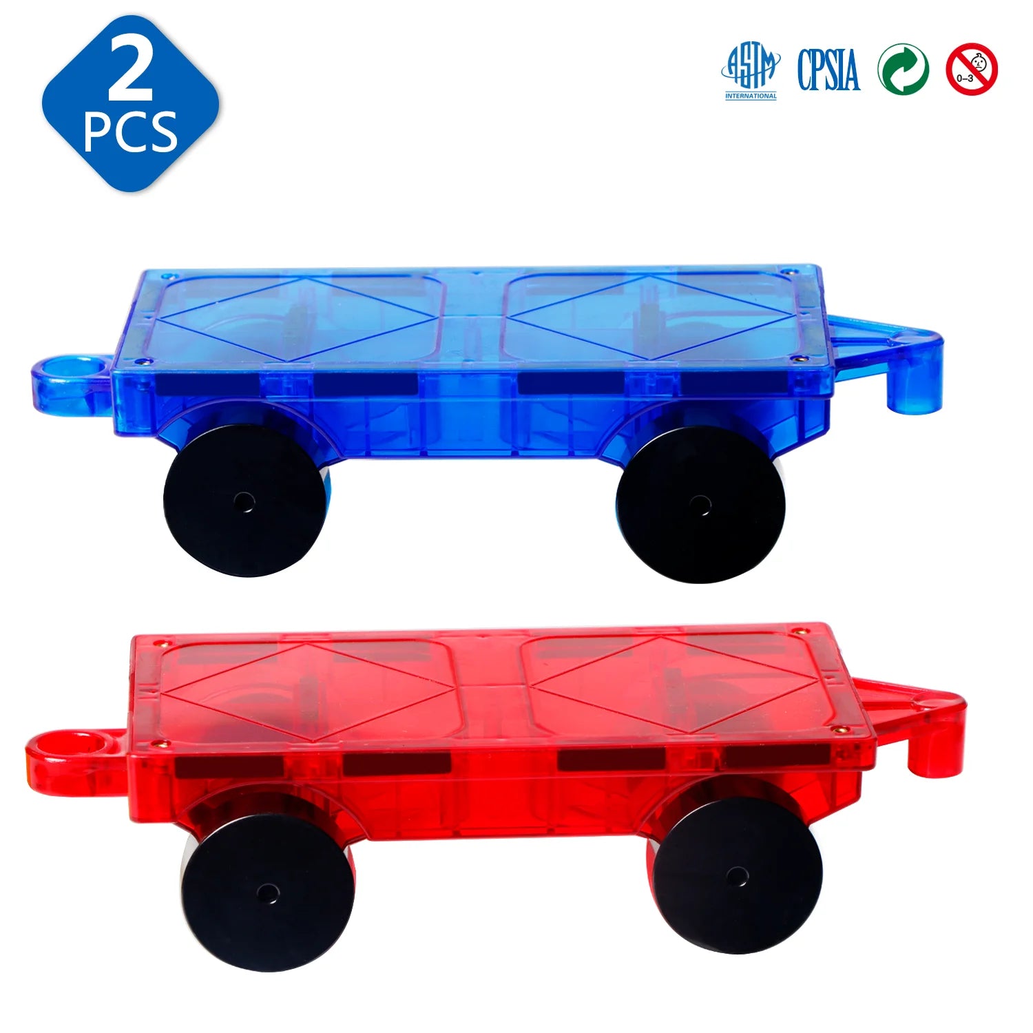 Romboss 2pcs Car Set Suitable for Big Size Magnetic Building Blocks