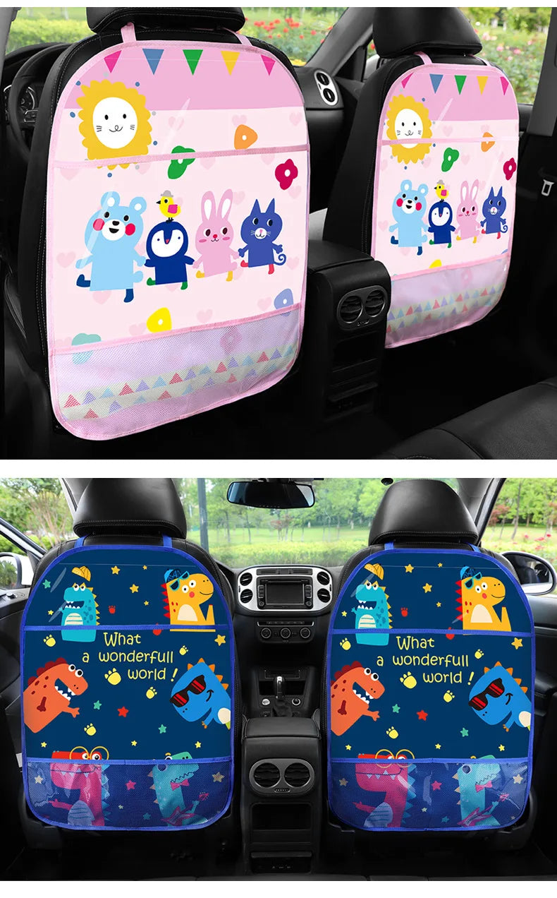 1Pcs Cartoon Car Seat Back Protector Cover for Children Kids Baby