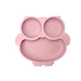 Load image into Gallery viewer, BPA Free Cute Owl Children Dishes Suction Plates Silicone Baby Dining
