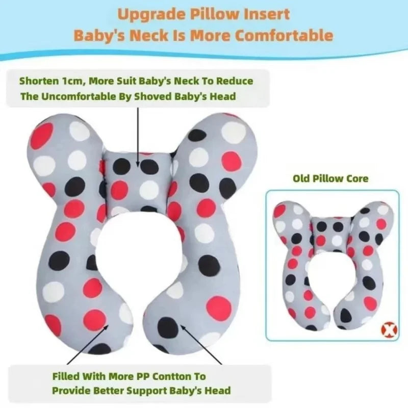 Baby Age 1-6 Travel Pillow for Head and Neck, Upgraded Baby Support