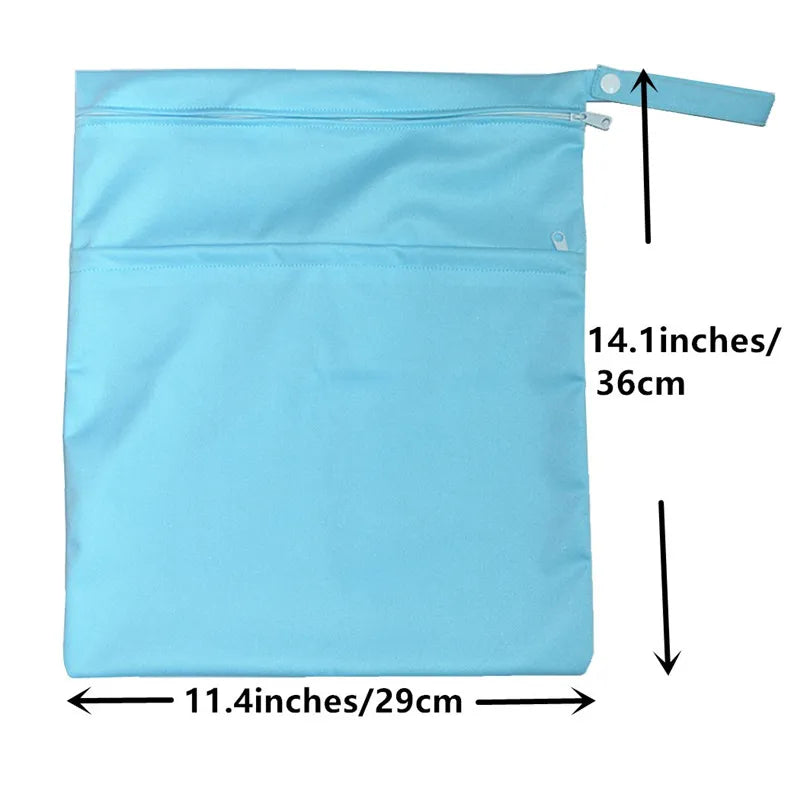 [Sigzagor] Wet Dry Bag With Two Zippered Baby Diaper Nappy Waterproof