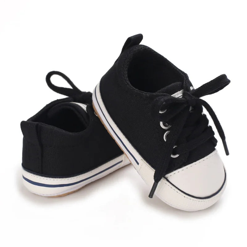 Meckior Baby Sneakers Baby Boys Girls Canvas Shoes Non-slip Rubber