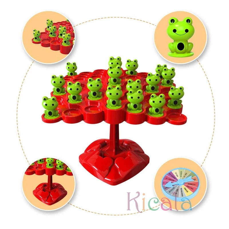 Montessori Math Toy Balancing Board Puzzle For Kids Frog Balance Tree