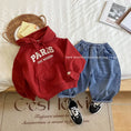 Load image into Gallery viewer, Korean Style Loose Letter Print Hooded Newborn Baby Hoodies Long
