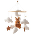 Load image into Gallery viewer, Baby Wooden Bed Bell Mobile Hanging Rattle Toys Teddy Velvet Bear
