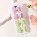 Load image into Gallery viewer, 4Pcs/set Candy Colored Hair Clip Set for Girls Double Layered Bow Cute
