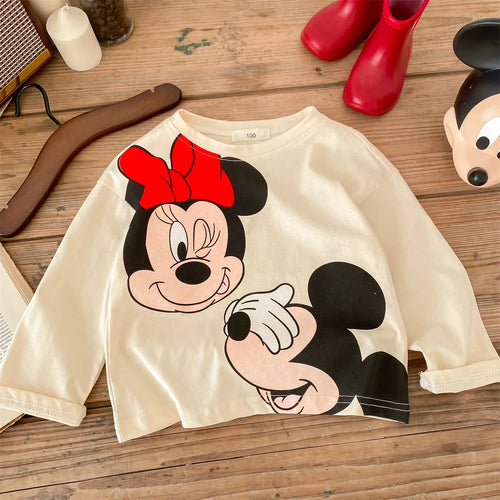 Trendy Brand Disney Children T-shirt Long-sleeved Tops Spring/autumn