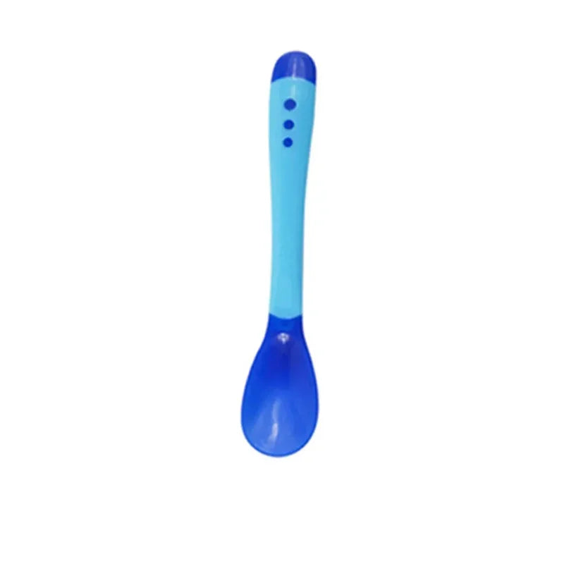 Baby Temperature Change Fork Spoon Small Toddlers Utensils Plastic