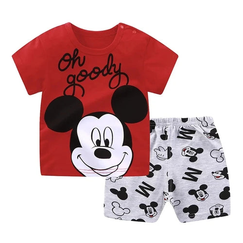 Disney Mickey Donald Duck Baby Clothing Girls Boys Cotton Suit for