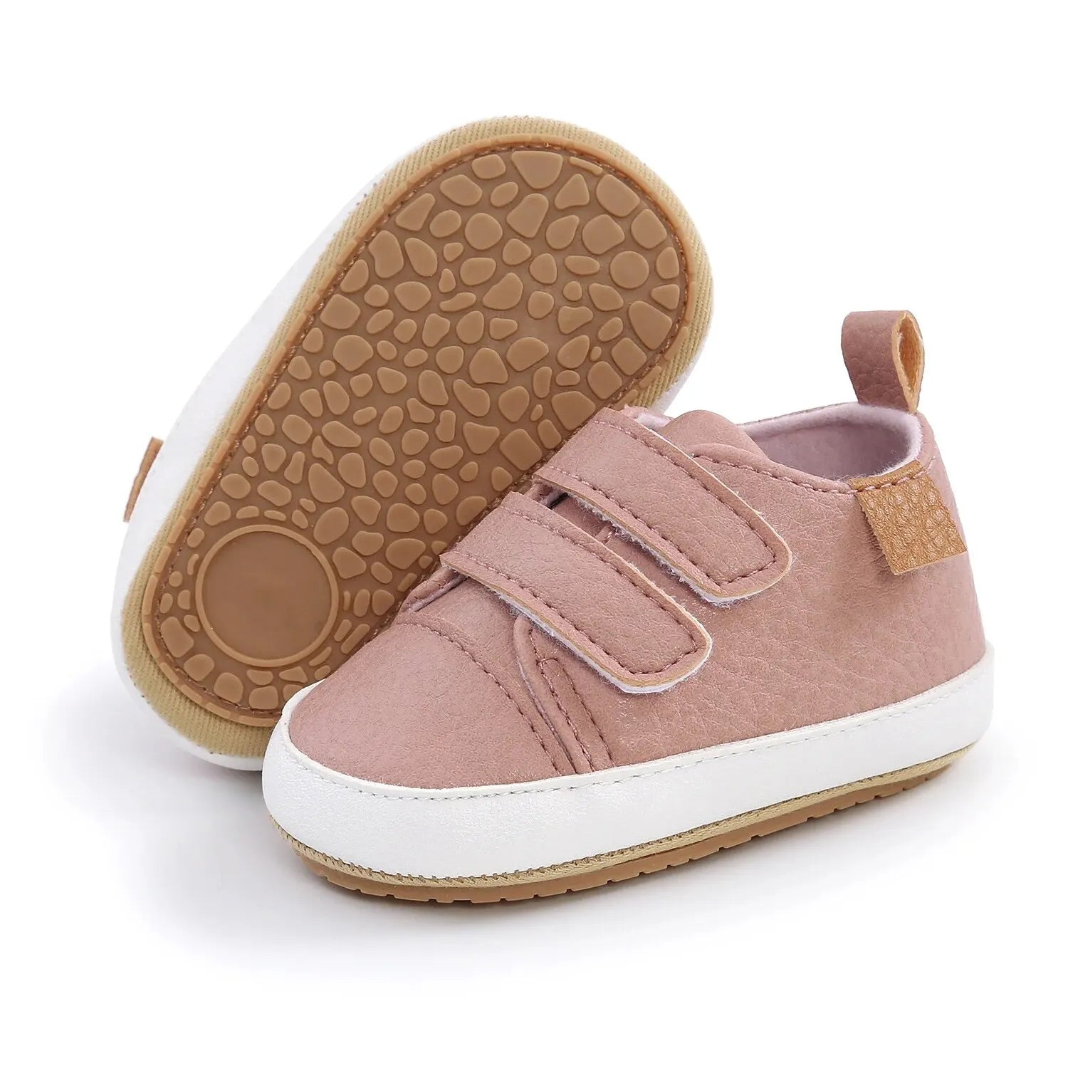 Meckior Baby Boys Girls Shoes Classic Unisex PU Leather Toddler Rubber