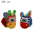 Load image into Gallery viewer, Cartoon Plush Socks Wrist Strap Rattles Baby Toys 0-12 Months Newborn
