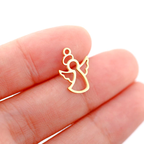 5pcs/Lot Stainless Steel Pendant Cute Baby Foot /Virgin Mary/Maternal