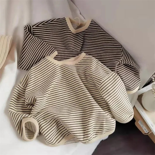 Lawadka Cotton Children's Clothing Long Sleeve T-shirts Striped Baby