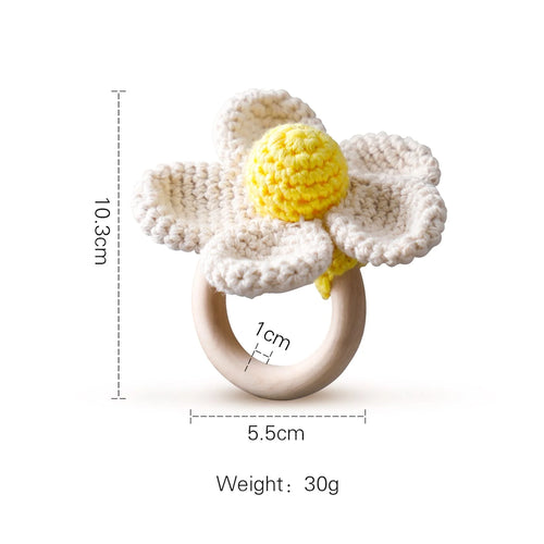 1pc Baby Animal Crochet Rattle 0 12 Months Baby Toys Mother Kids