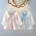 Load image into Gallery viewer, New In Spring Toddler Girl Dresses Korean Fashion Cute Bow Mesh Plaid
