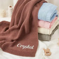 Load image into Gallery viewer, Personalized Name Baby Knitted Blanket Cotton 100x80cm Skin-friendly
