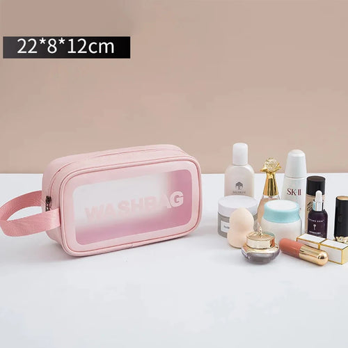 Clear Travel Bags for Toiletries, Portable PVC Waterproof Cosmetic