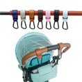 Load image into Gallery viewer, 1/2pcs PU Leather Baby Bag Stroller Hook Pram Rotate 360 Degree
