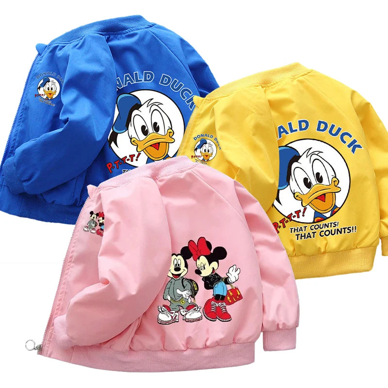 Spring Baby Boys Girls Coats Cartoon Mickey Mouse Hoodies Jacket For